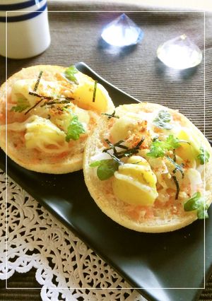 たらこ×新じゃが×新玉葱のトースト-レシピのメイン写真