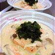 サーモンときのこの豆乳味噌仕立て