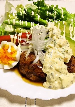 ちょっぴりヘルシー♪ふわふわハンバーグ-レシピのメイン写真