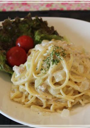 ルクエでツナのクリームパスタ-レシピのメイン写真