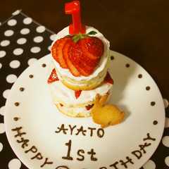 1歳のお誕生日にバースデーケーキ♪-レシピのメイン写真