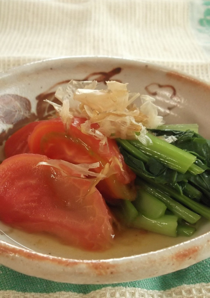 小松菜とトマトの煮びたし-レシピのメイン写真