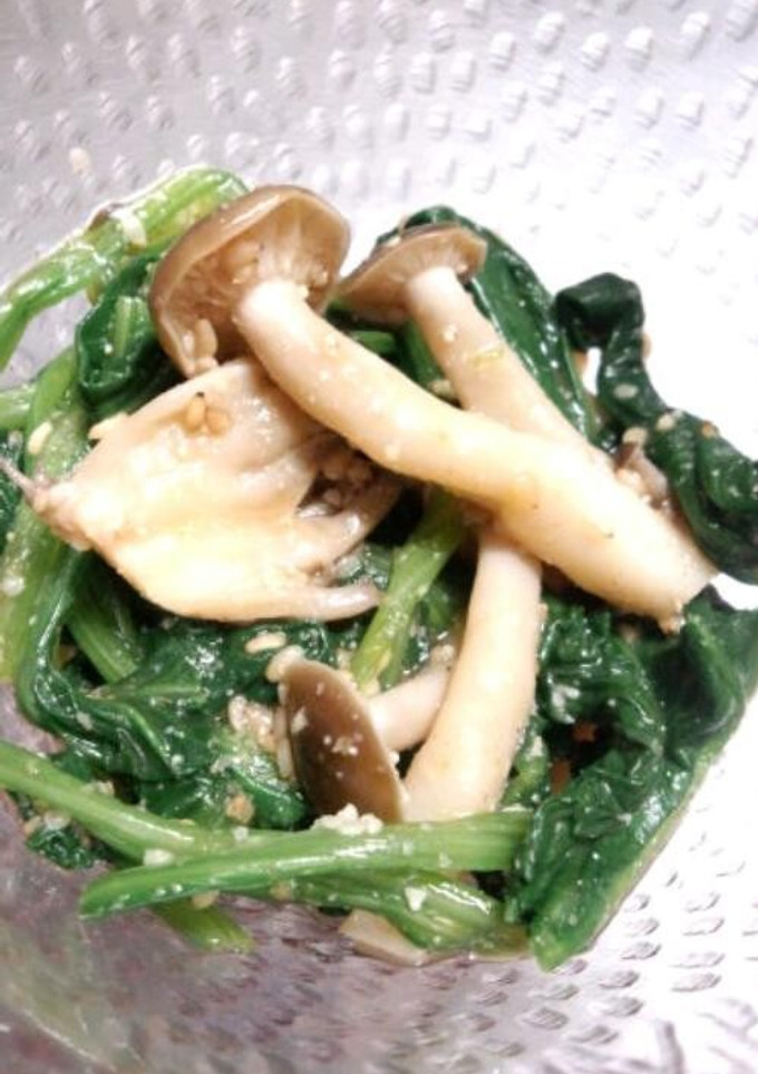 ほうれん草としめじのゴマ和え-レシピのメイン写真