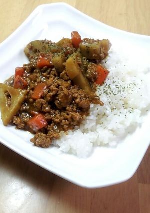 レンコンとひき肉のカレー-レシピのメイン写真