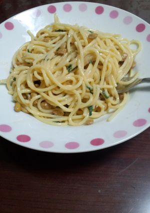 こってり納豆&明太子&クリチパスタ-レシピのメイン写真