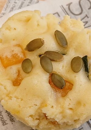 5分で作る★オレンジとかぼちゃの蒸しパン-レシピのメイン写真