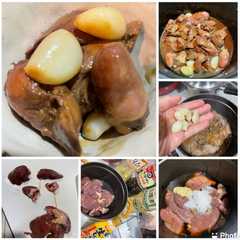 รูปของ 簡単　ニンニクと鶏肝甘辛煮