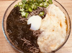 アカモクとオクラとトロロの十割蕎麦-レシピのメイン写真