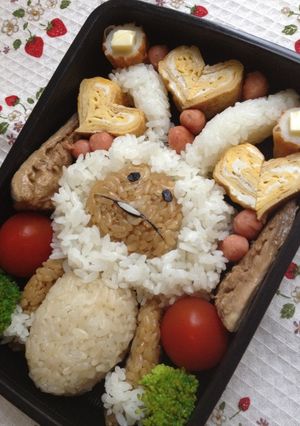 簡単♪　なめこ（白ウサギなめこ）キャラ弁-レシピのメイン写真