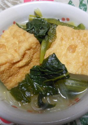 お菜っ葉と厚揚げの炊いたのん-レシピのメイン写真