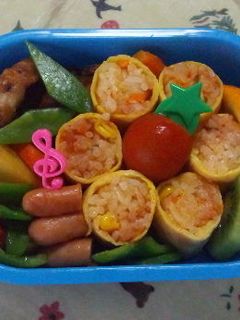 簡単☆オムライスのお花弁当-レシピのメイン写真