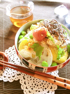 ナゲットの梅塩昆布冷やし茶漬け-レシピのメイン写真