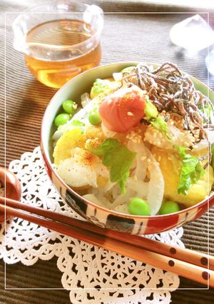 ナゲットの梅塩昆布冷やし茶漬け-レシピのメイン写真