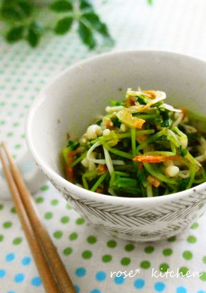 豆苗とえのきの柚子胡椒ポン酢-レシピのメイン写真