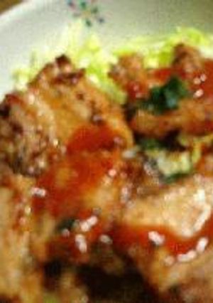 豚バラ甘酢丼-レシピのメイン写真