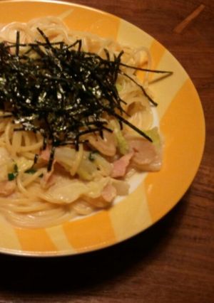 白菜とベーコンの豆乳味噌パスタ-レシピのメイン写真