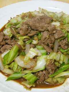 牛肉とキャベツのオイスター炒め-レシピのメイン写真