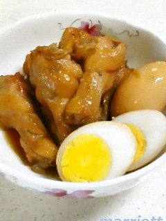 鶏手羽元とゆで卵の煮付け-レシピのメイン写真
