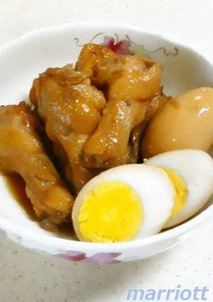 鶏手羽元とゆで卵の煮付け-レシピのメイン写真