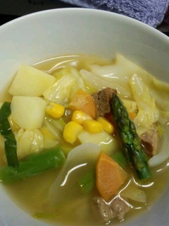 一人暮らしの野菜たっぷりスープ-レシピのメイン写真