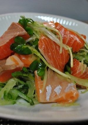 サーモンと薬味のサラダ-レシピのメイン写真