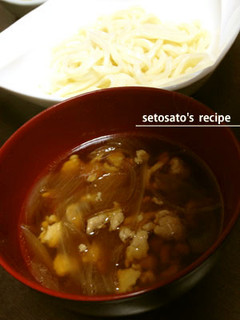 簡単すぎる★鶏そぼろのつけ麺うどん-レシピのメイン写真
