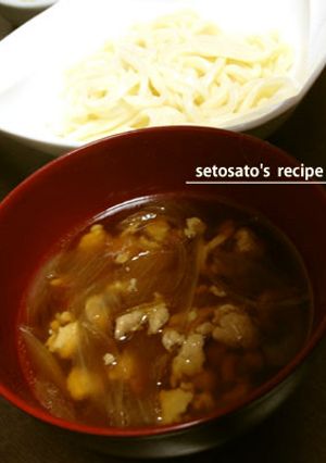 簡単すぎる★鶏そぼろのつけ麺うどん-レシピのメイン写真