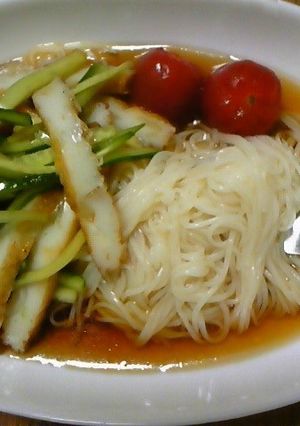 遅い夕食のそうめん-レシピのメイン写真