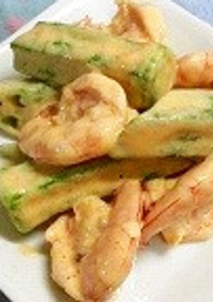 夏に向けてエビとオクラのピリ辛マヨ-レシピのメイン写真