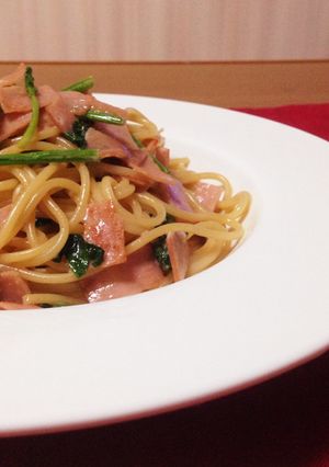 ほうれん草とハムの和風パスタ-レシピのメイン写真