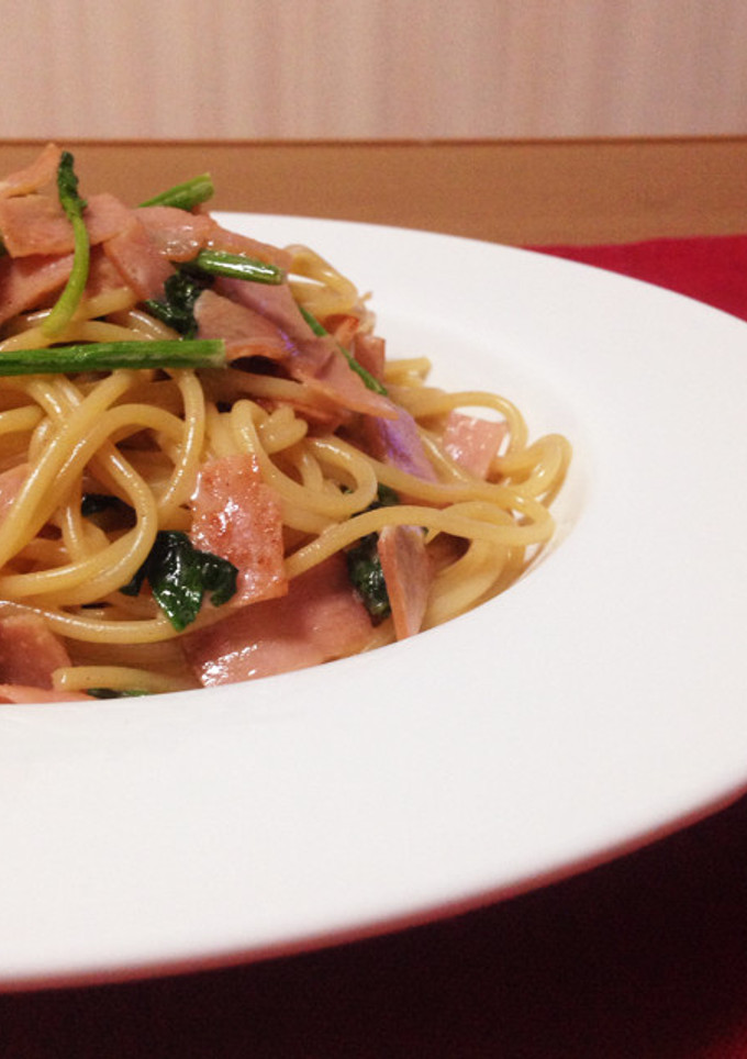 ほうれん草とハムの和風パスタ-レシピのメイン写真