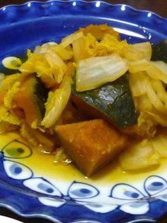 かぼちゃと白菜の煮物-レシピのメイン写真