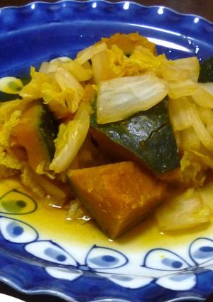 かぼちゃと白菜の煮物-レシピのメイン写真