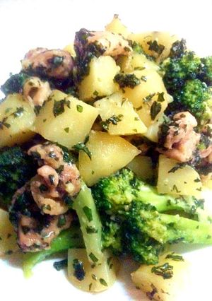 鶏肉とブロッコリーのブルゴーニュ風-レシピのメイン写真