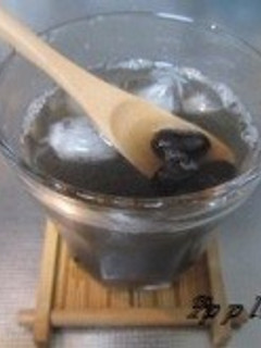 黒豆(ラカントS煮)の黒酢ドリンク-レシピのメイン写真