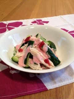梅マヨチキン胡瓜-レシピのメイン写真