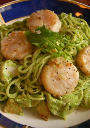 ホタテと鱈、ルッコラのパスタ-レシピのメイン写真