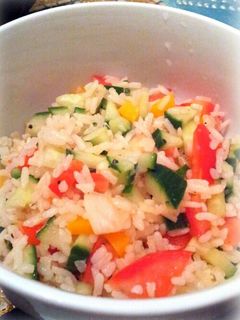 夏野菜のサラダごはん-レシピのメイン写真
