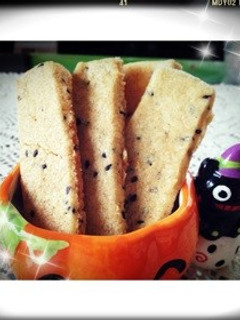 卵なしの黒ごまサクサククッキー-レシピのメイン写真