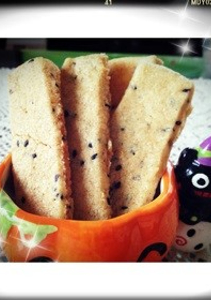 卵なしの黒ごまサクサククッキー-レシピのメイン写真