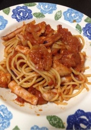 ボリューム満点トマトパスタ♪( ´▽｀)-レシピのメイン写真
