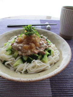 おろし納豆ぶっかけ素麺✿マヨポン味-レシピのメイン写真