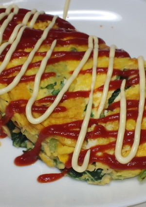 小松菜入りチーズオムレツ-レシピのメイン写真
