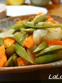 レンジで♪スナップえんどう・人参のマリネ-レシピのメイン写真