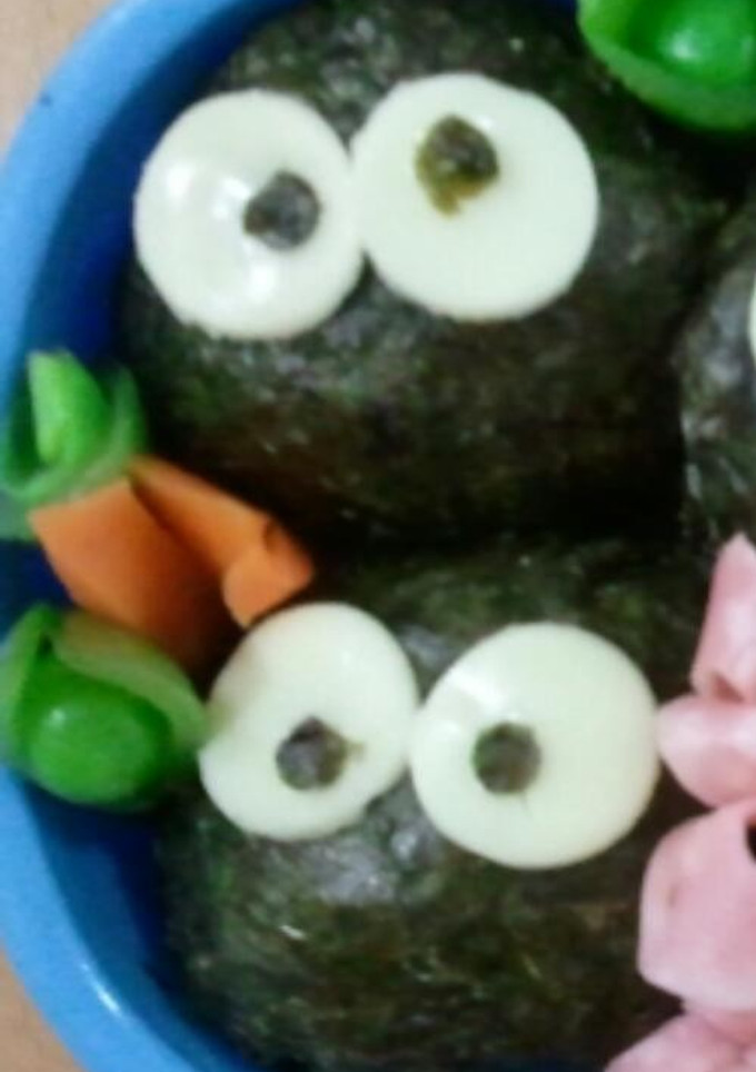 キャラ弁　簡単まっくろくろすけ-レシピのメイン写真