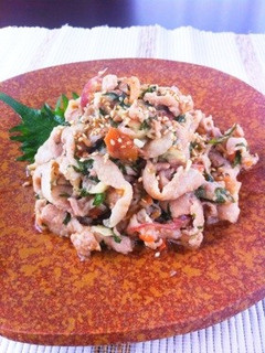 さっぱり!豚肉と大葉の梅肉和え-レシピのメイン写真