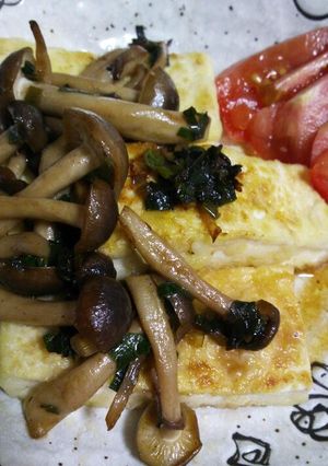 バター醤油で☆きのこの豆腐ステーキ-レシピのメイン写真