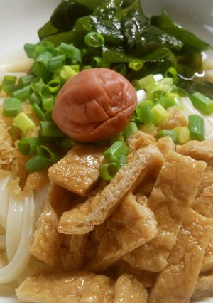 梅干しでさっぱり!冷やしきつねうどん-レシピのメイン写真