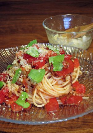 トマトの冷製パスタ・レモンのシャワー-レシピのメイン写真