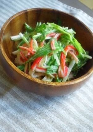 ＊水菜とカニかまのマヨポン和え＊-レシピのメイン写真